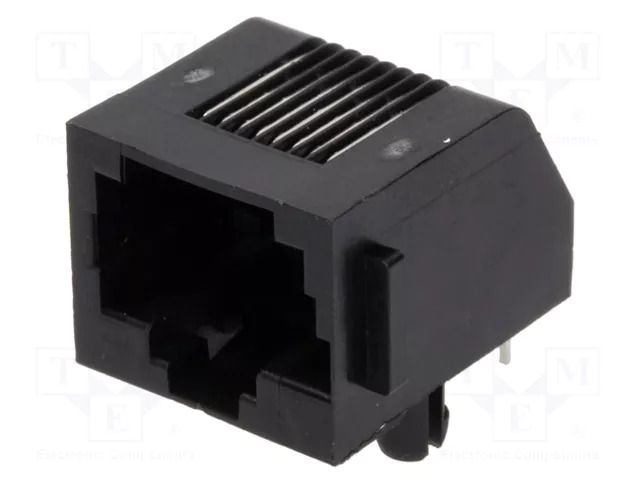 Connector: RJ45; socket; PIN: 8; Cat: 3; low profile; gold-plated TE Connectivity 5555166-1