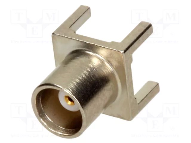 Connector: MCX; socket; female; 50Ω; THT; on PCBs TE Connectivity 1060985-1