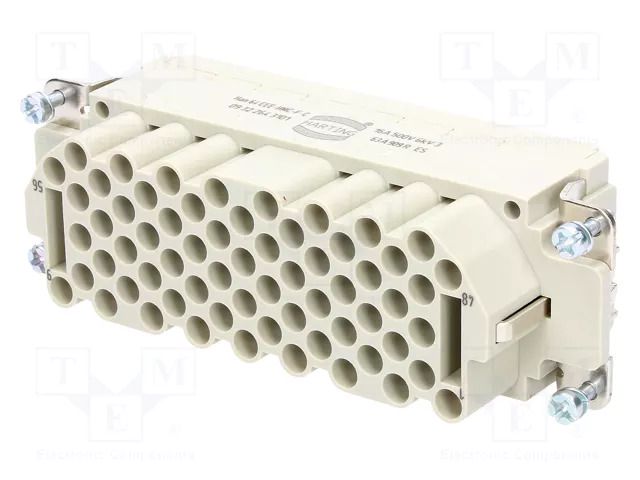 Connector: HDC; contact insert; female; 16A; 500V; Han® HMC; PIN: 64 HARTING 09322643101
