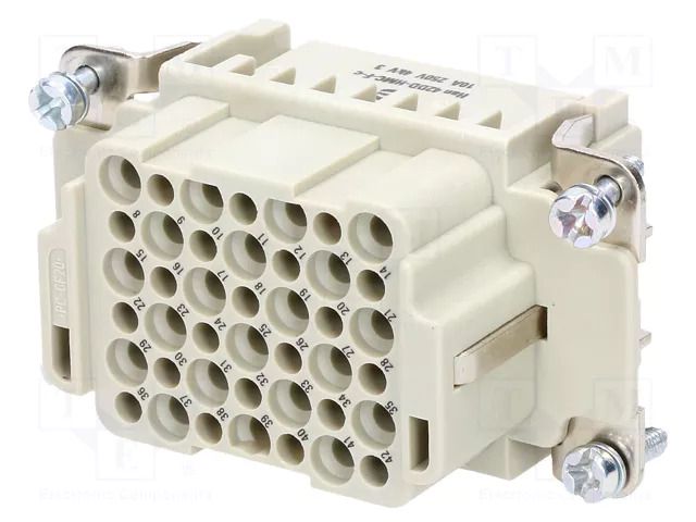 Connector: HDC; contact insert; female; 10A; 250V; Han® HMC; PIN: 42 HARTING 09162423101