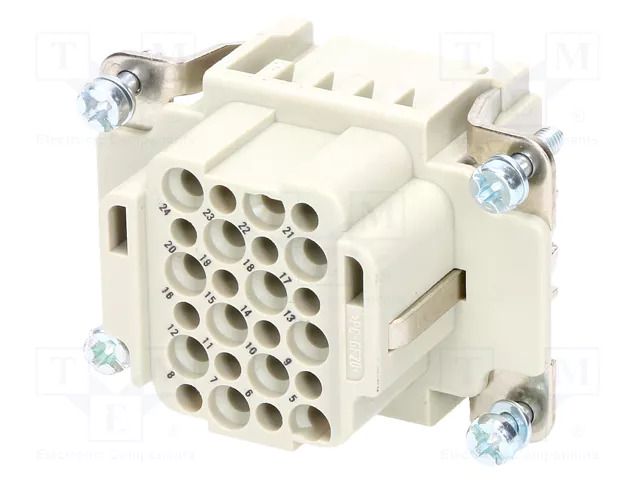 Connector: HDC; contact insert; female; 10A; 250V; Han® HMC; PIN: 24 HARTING 09162243101