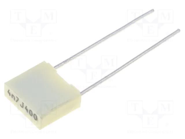 Capacitor: polyester; 4.7nF; 200VAC; 400VDC; 5mm; ±5%; R82; THT; tape KEMET R82MC1470DQ50J