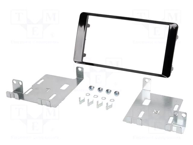 Radio frame; Mitsubishi; 2 DIN; black gloss PER.PIC. RAM-40.486.1