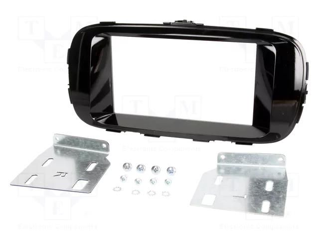Radio frame; Kia; 2 DIN; black gloss PER.PIC. RAM-40.333