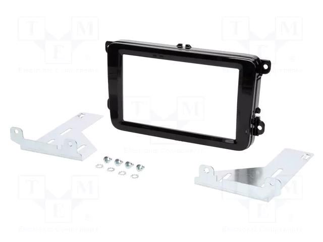 Radio frame; VW; 2 DIN; black gloss PER.PIC. RAM-40.261.6