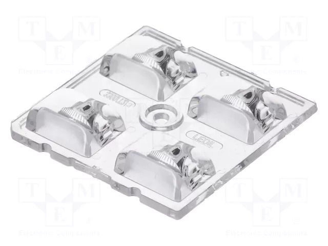 LED lens; square; transparent; H: 7.7mm; Body dim: 50x50mm LEDIL C13300