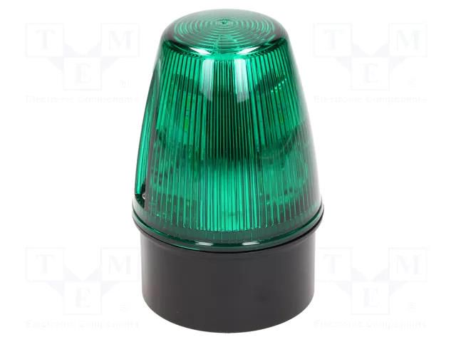 Signaller: lighting; continuous light,blinking light; green MOFLASH SIGNALLING LED100-05-04