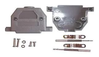D SUB BACKSHELL, DE, BLACK, 9WAY MHCCOV-9SC-BK