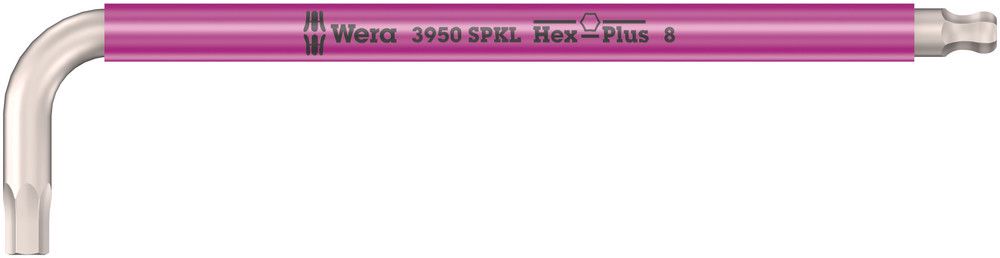 3950 SPKL Multicolour L-key, metric, stainless, 8.0x195, Wera 05022667001