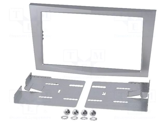 Radio frame; Opel; 2 DIN; silver satin PER.PIC. RAM-40.152.006