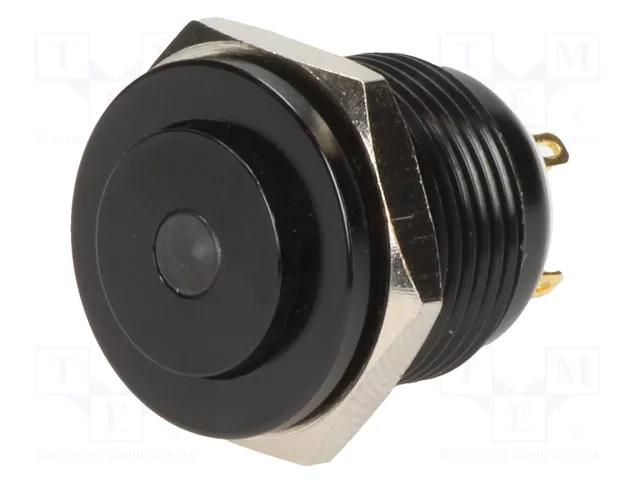 Switch: vandal resistant; Pos: 2; SPST-NO; 2A/36VDC; IP65; OFF-(ON) ONPOW V16-10S-24R-A