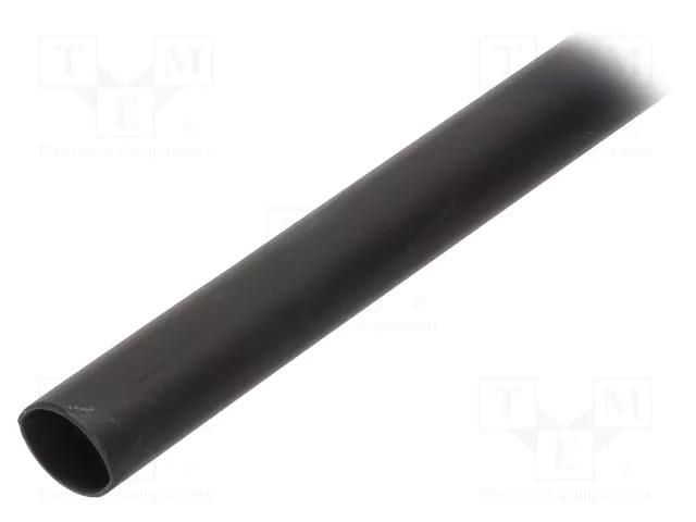 Heat shrink sleeve; glued; 4: 1; 12mm; L: 1m; black; -55÷110°C 3M MDT-A12/3