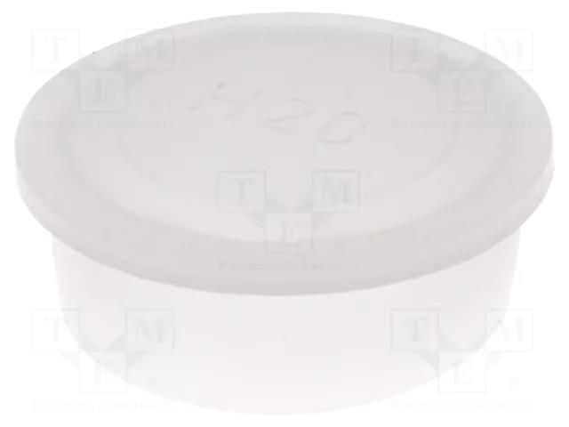 Plugs; Body: semi-transparent; Out.diam: 35.5mm; H: 12mm; LDPE SUNDPLAST KSH20