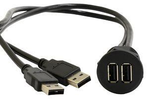 USB CABLE, TYP A DUAL RCPT-PLUGX2, 500MM MP009825