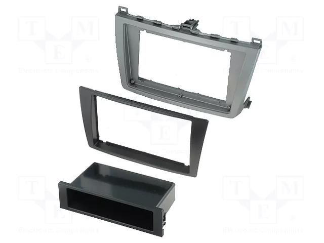 Radio frame; Mazda; 2 DIN; black and silver PER.PIC. RAM-40.247
