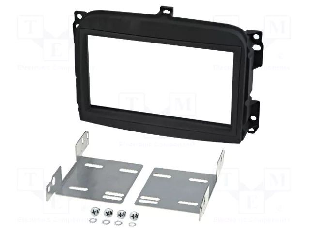 Radio frame; Fiat; 2 DIN; black PER.PIC. RAM-40.452.3