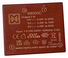 POWER SUPPLY, AC-DC, 5V, 1A 49050C