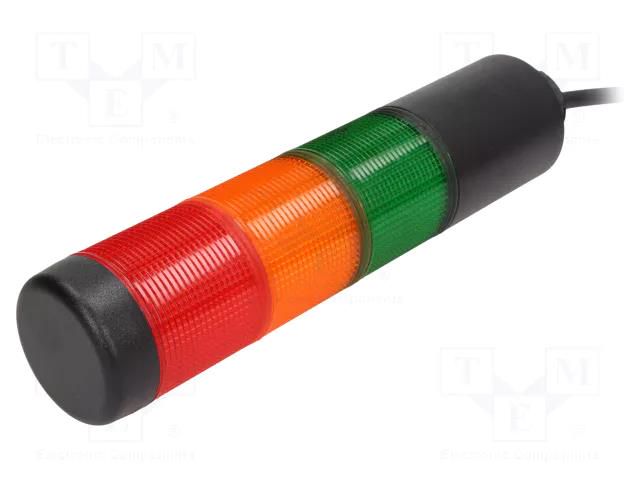 Signalling column; red/orange/green; LED; 24VDC; 24VAC; IP65 WERMA 69811075