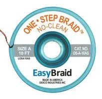 DESOLDERING BRAID, 0.025" X 10FT, GREY OS-A-10AS