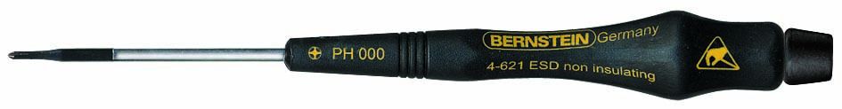 Cross-recess screwdriver, size 00,  with dissipative handle, blade length 50 mm 4-622
