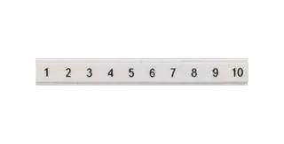 LABELING PLATE, FLAT, 1-10, 5.2MM, WHT 8WH8121-2AB05