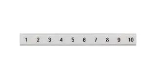 LABELING PLATE, FLAT, 31-40, 6.2MM, WHT 8WH8121-3AB35
