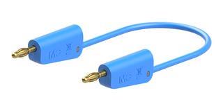 STACKABLE 4MM BANANA PLUG, BLUE, 0.5M 64.1033-05023