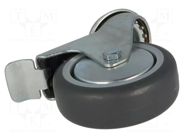 Transport wheel; Ø: 75mm; W: 25mm; H: 100mm; torsional with lock COLSON BDPE-0755-1001