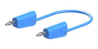 STACKABLE 4MM BANANA PLUG, BLUE, 0.5M 64.1030-05023