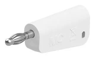 BANANA CONNECTOR, WHITE, PLUG, 19A 64.1038-29