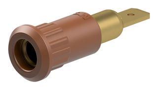 BANANA CONNECTOR, BROWN, SOCKET, 25A 64.3010-27