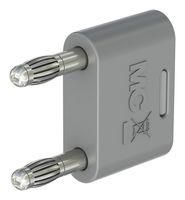 BANANA CONNECTOR, GREY, PLUG, 32A 64.4012-28