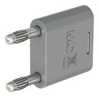 BANANA CONNECTOR, GREY, PLUG, 32A 64.4010-28