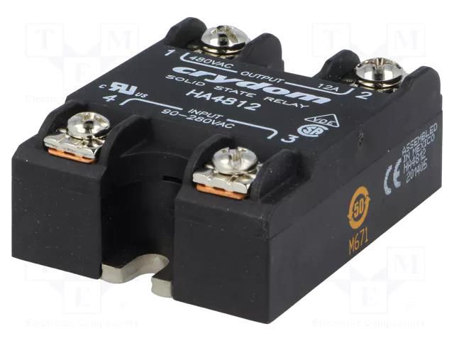Relay: solid state; Ucntrl: 90÷280VAC; 90A; 48÷530VAC; HA48 SENSATA / CRYDOM HA4890