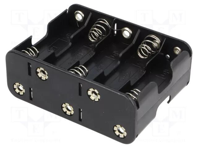 Holder; AA,R6; Batt.no: 10; 6F22 type; black COMF BH-3103B