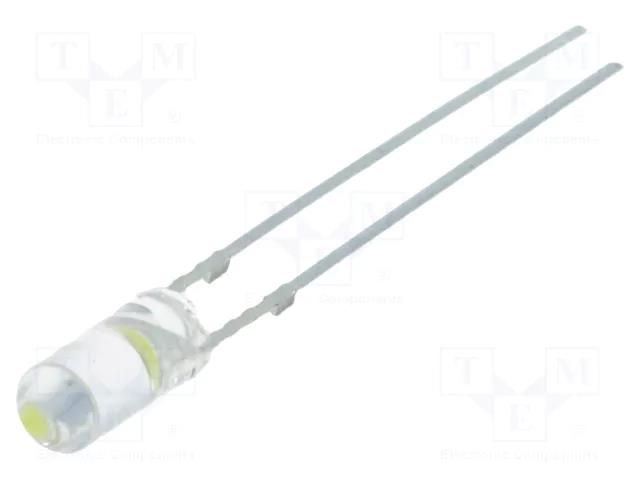 LED; white cold; 3mm; 1120÷1560mcd; 110°; Front: flat; 2.8÷3.6VDC OPTOSUPPLY OSW5YK39B1B