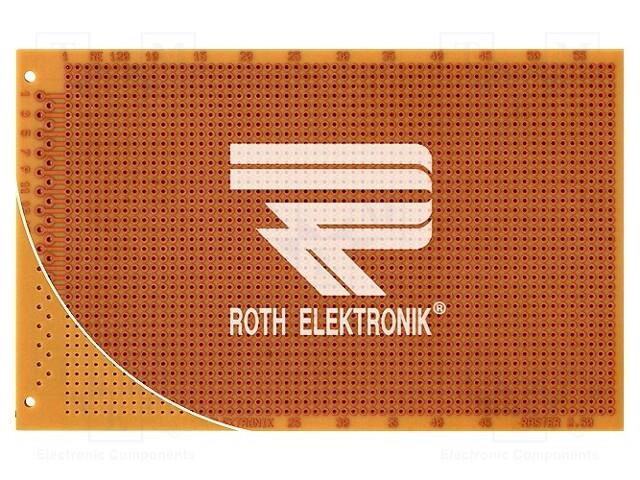 Board: universal; single sided,prototyping; W: 100mm; L: 160mm ROTH ELEKTRONIK GMBH RE120-HP