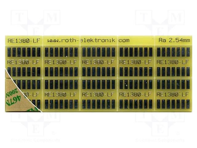 Board: universal; single sided,prototyping; W: 39mm; L: 96.75mm ROTH ELEKTRONIK GMBH RE1380-LF