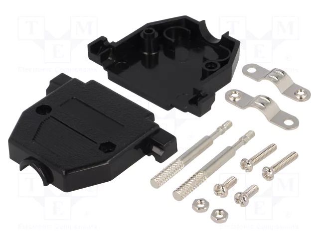 Enclosure for connectors: D-Sub; D-Sub 25pin,D-Sub HD 44pin ENCITECH CCOV25-SCL-BK