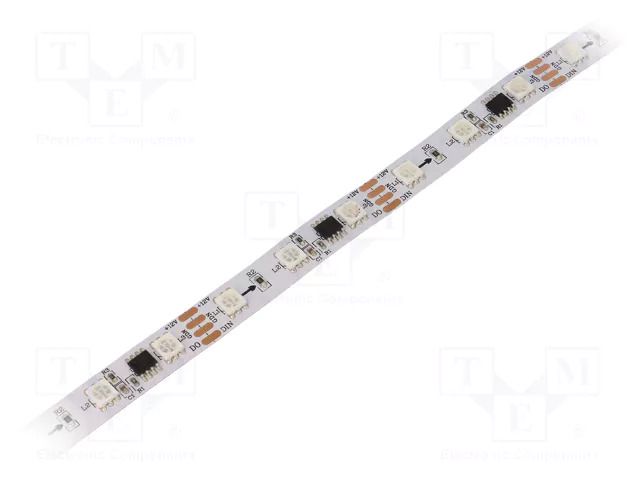 Programmable LED tape; RGB; 5050; LED/m: 60; 10mm; IP20; 140°; 12VDC WORLDSEMI HCCBB60W