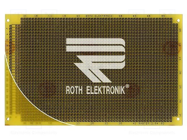 Board: universal; single sided,prototyping; W: 100mm; L: 160mm ROTH ELEKTRONIK GMBH RE319-LF