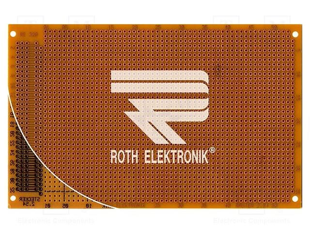 Board: universal; single sided,prototyping; W: 100mm; L: 160mm ROTH ELEKTRONIK GMBH RE320-HP
