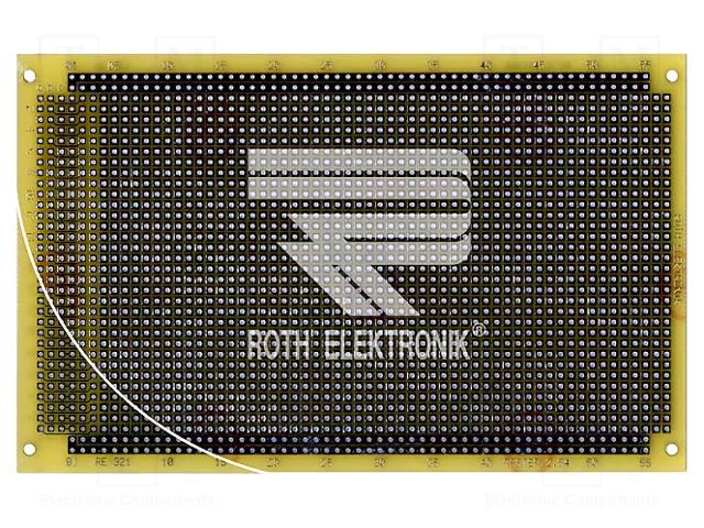 Board: universal; single sided,prototyping; W: 100mm; L: 160mm ROTH ELEKTRONIK GMBH RE321-LF