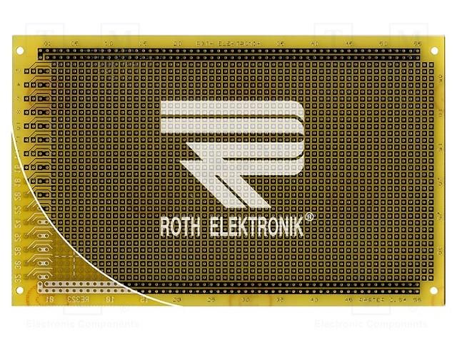 Board: universal; single sided,prototyping; W: 100mm; L: 160mm ROTH ELEKTRONIK GMBH RE323-LF