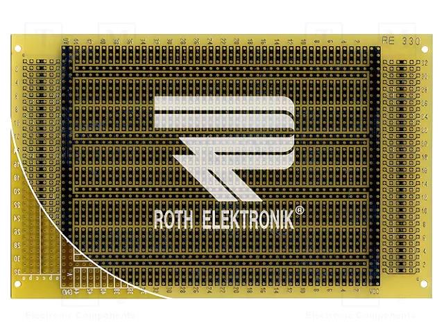 Board: universal; single sided,prototyping; W: 100mm; L: 160mm ROTH ELEKTRONIK GMBH RE330-LF