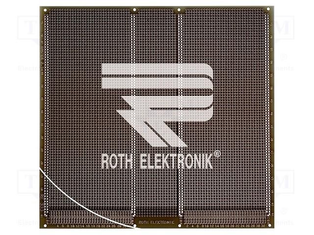 Board: universal; double sided,prototyping; W: 220mm; L: 233mm ROTH ELEKTRONIK GMBH RE333-LF