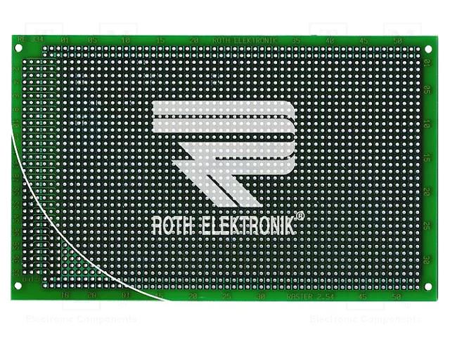 Board: universal; double sided,prototyping; W: 100mm; L: 160mm ROTH ELEKTRONIK GMBH RE334-LF