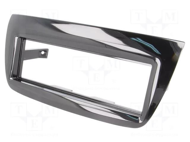 Radio frame; Fiat,Opel; 1 DIN; black gloss PER.PIC. RAM-40.406.2