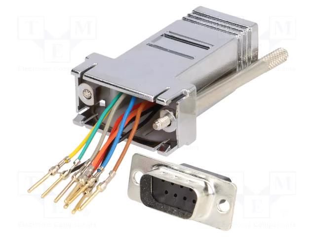 Transition: adapter; D-Sub 9pin male,RJ45 socket ENCITECH DA09-PMJ8-M-K-RC