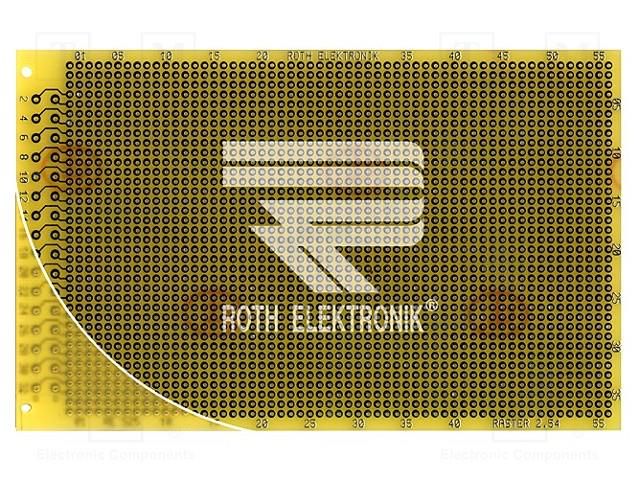 Board: universal; single sided; W: 100mm; L: 160mm ROTH ELEKTRONIK GMBH RE525-LF